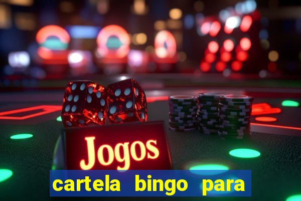 cartela bingo para cha de cozinha imprimir gratis