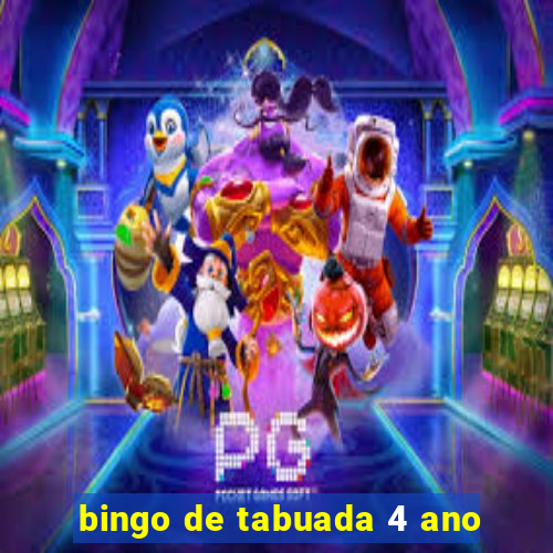 bingo de tabuada 4 ano