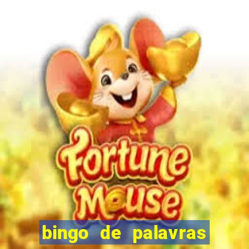 bingo de palavras 3 ano