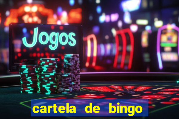 cartela de bingo cha de panela