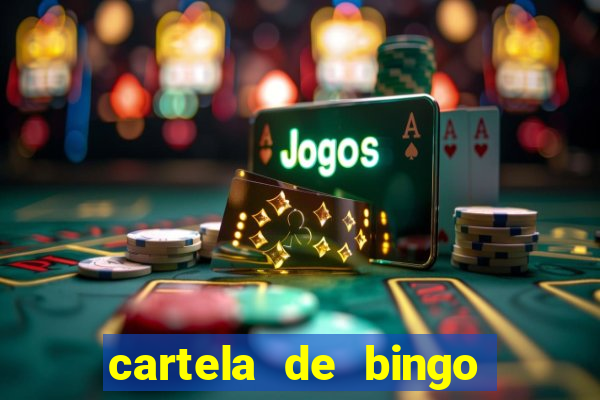 cartela de bingo cha de bebe