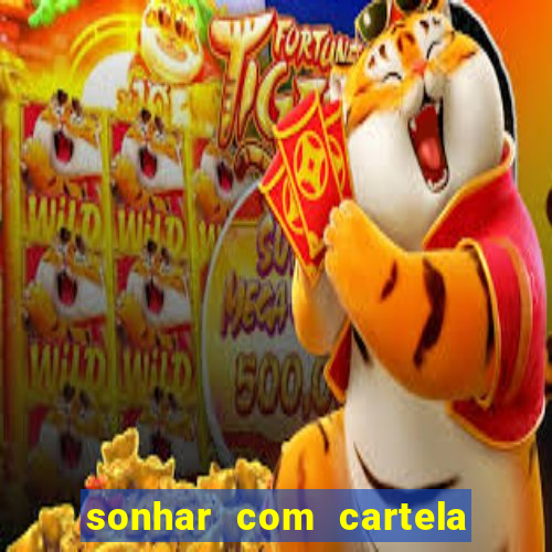 sonhar com cartela de bingo