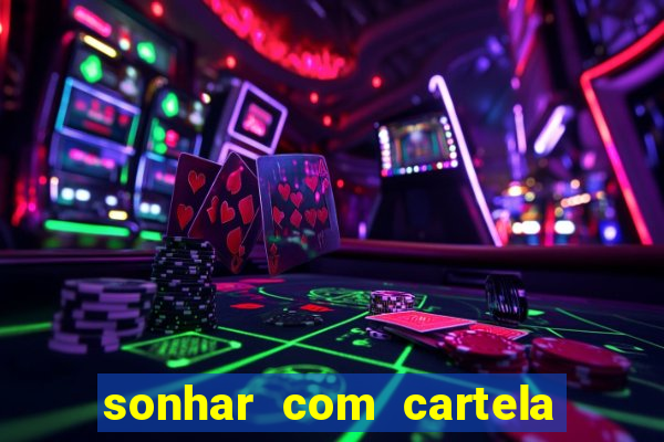 sonhar com cartela de bingo